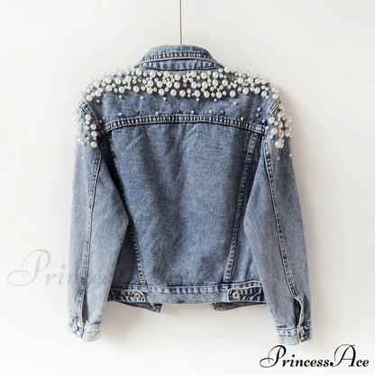 with Detailing New Autumn Women's Jacket Pearl - Denim Collection