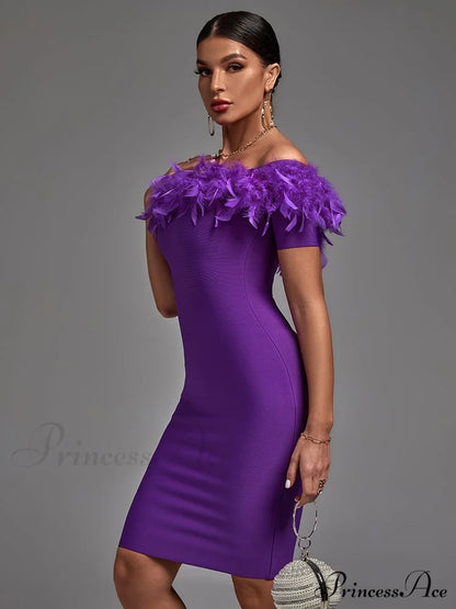 Women Off Shouler Bandage Dress