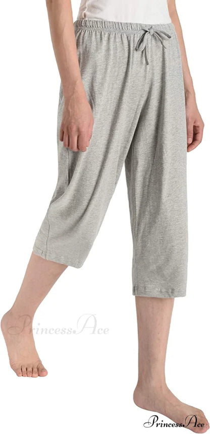 Women's Cotton Capri Pants Sleep Capris
