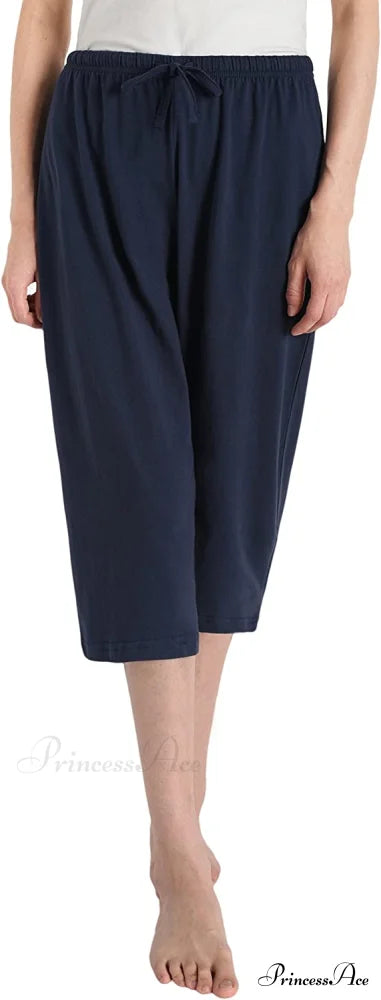 Women's Cotton Capri Pants Sleep Capris