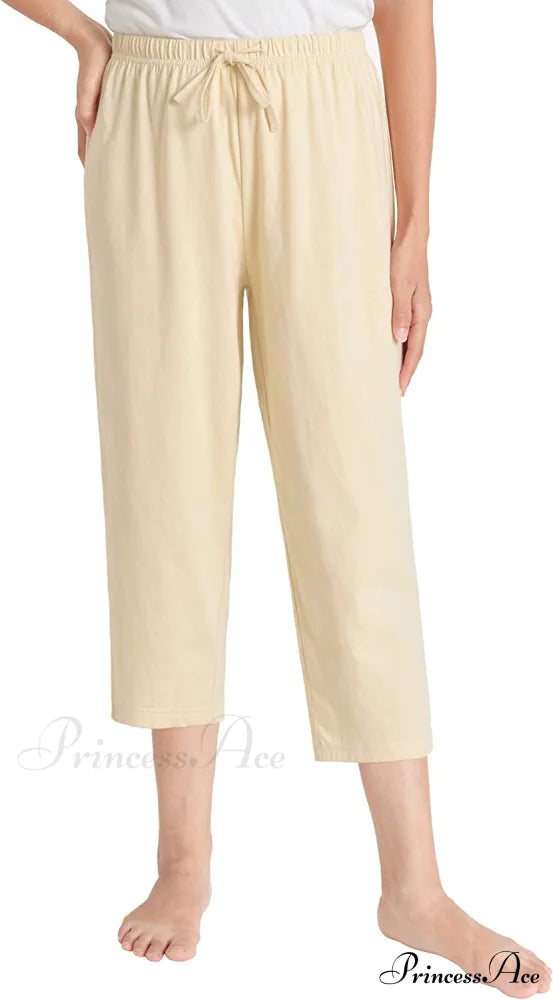 Women's Cotton Capri Pants Sleep Capris