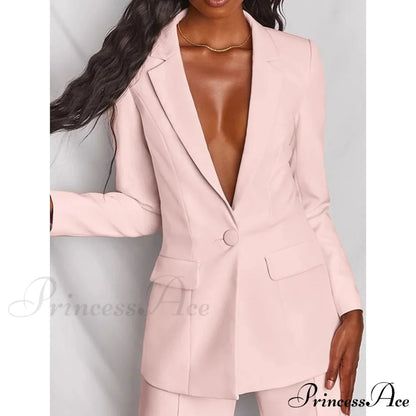 Women's Regular Pocket Coat Formal Fashion Suit