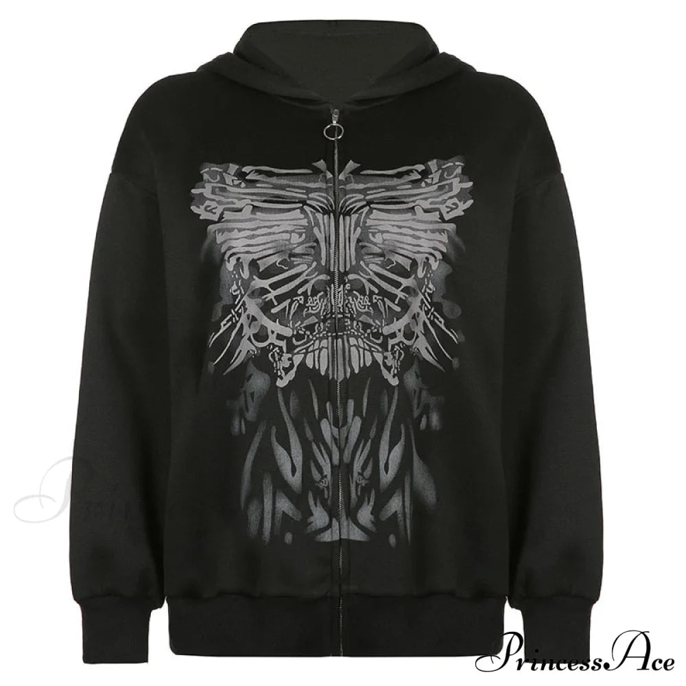 Y2K Butterfly Print Hoodies